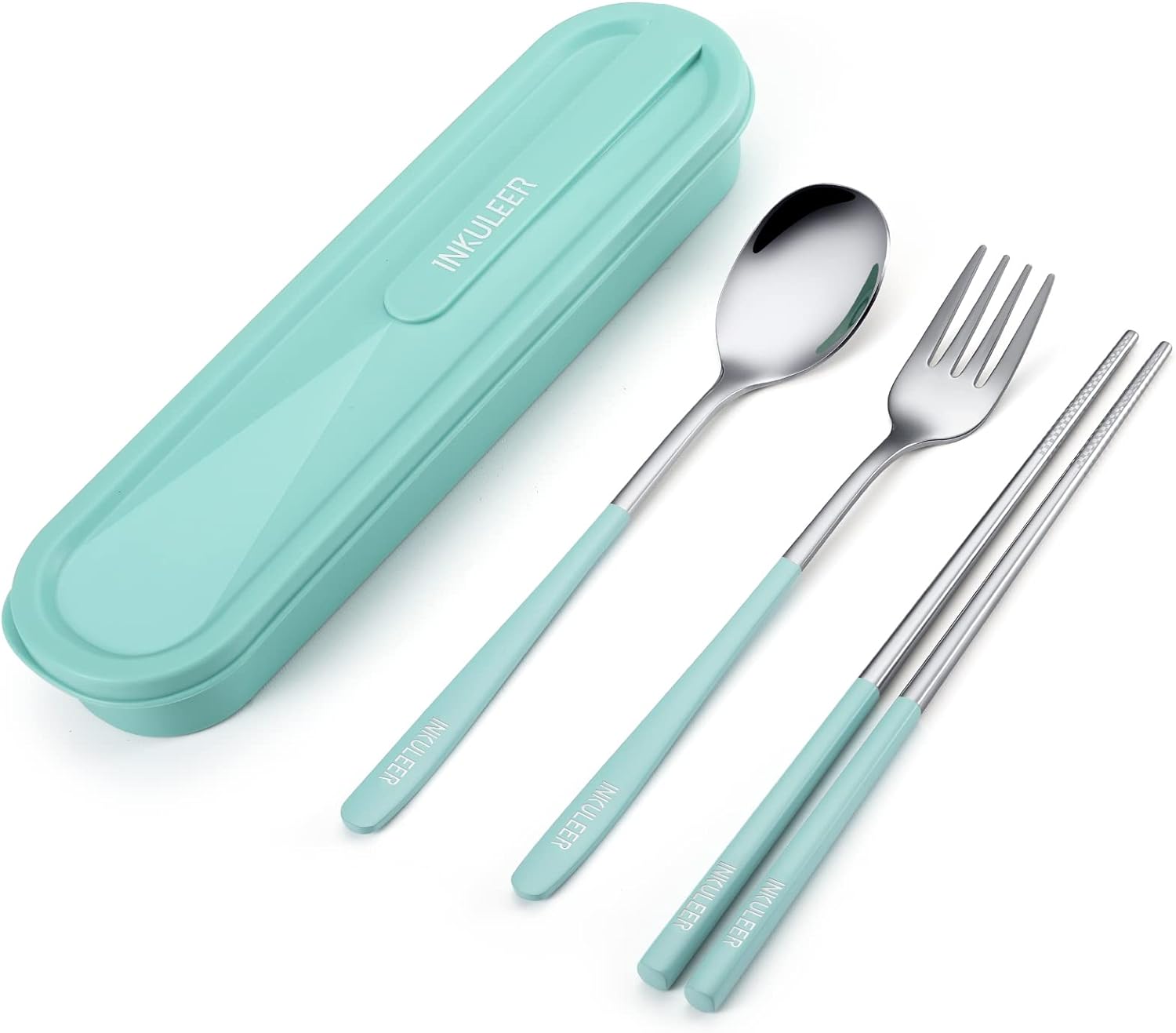 Travel cutlery set, Stainless Steel Cutlery, Reusable utensils set with case, Portable Silverware -18/8 Travel cutlery set, Stainless Steel Cutlery, Reusable utensils set with case, Portable Silverware -18/8